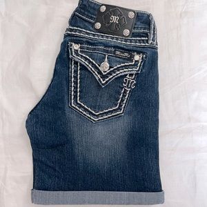 Mid Rise Miss Me Jean Shorts
